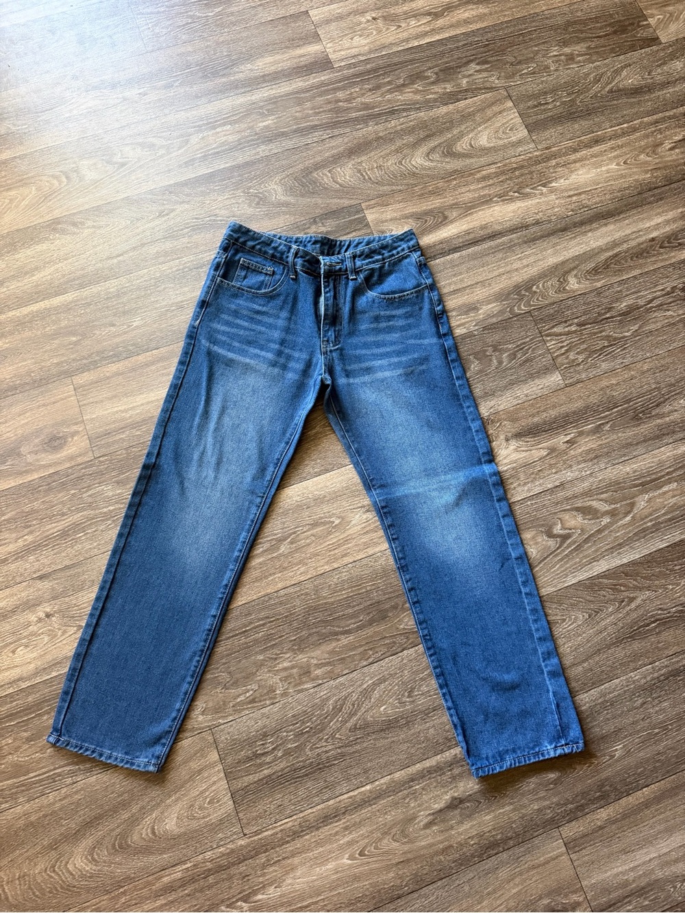Men's Blue Denim Jeans - Classic Straight Fit